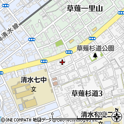 日本フリーメソジスト清水草薙キリスト教会周辺の地図