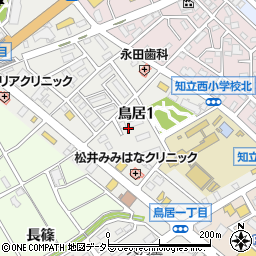 愛知県知立市鳥居周辺の地図