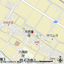 滋賀県湖南市柑子袋周辺の地図