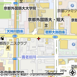 ソフトバンク　京都外大前周辺の地図