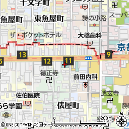 ホテルフォルツァ京都四条河原町周辺の地図