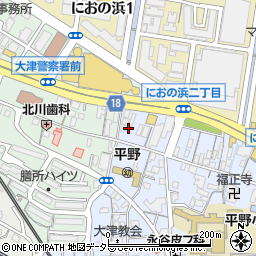 滋賀県大津市馬場1丁目6周辺の地図