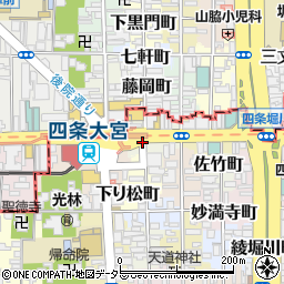 京都府京都市下京区立中町周辺の地図