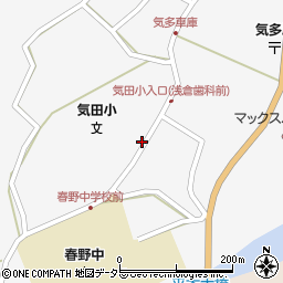 静岡県浜松市天竜区春野町気田601-5周辺の地図