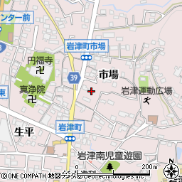 愛知県岡崎市岩津町市場42周辺の地図