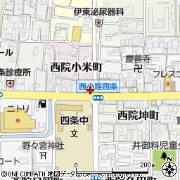 京都府京都市右京区西院小米町2周辺の地図