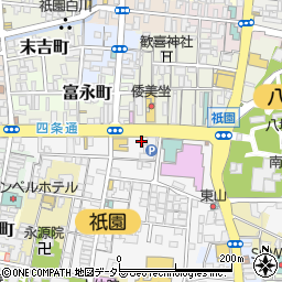 京煎堂 祇園本店周辺の地図