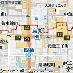 京都府京都市下京区周辺の地図