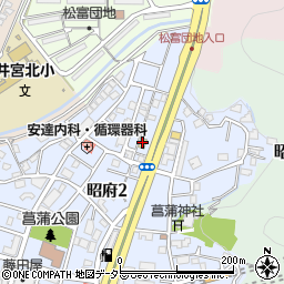ファミリーマート静岡昭府町店周辺の地図