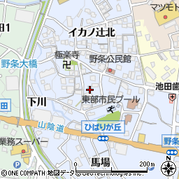 京都府亀岡市篠町野条イカノ辻南周辺の地図