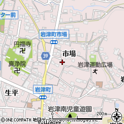 愛知県岡崎市岩津町市場46周辺の地図