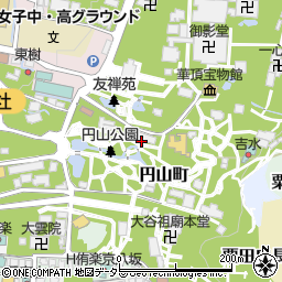 円山公園藤ノ棚東公衆トイレ周辺の地図