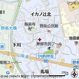 京都府亀岡市篠町野条（イカノ辻南）周辺の地図