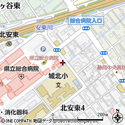 静岡中央警察署城北交番周辺の地図