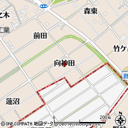 愛知県東海市養父町（向神田）周辺の地図