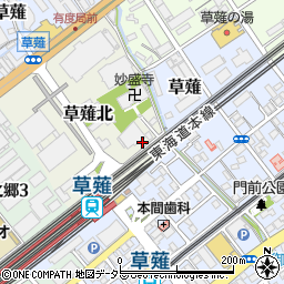 タイムズ草薙駅前駐車場周辺の地図