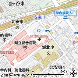 県立総合病院周辺の地図