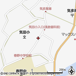 静岡県浜松市天竜区春野町気田601周辺の地図
