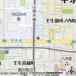 京都府京都市中京区壬生花井町23周辺の地図