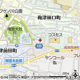 京都府京都市右京区梅津徳丸町周辺の地図
