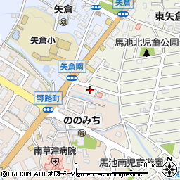 シガドライ東矢倉店周辺の地図