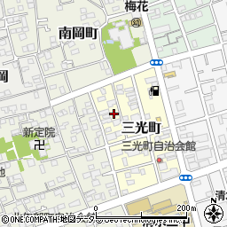 静岡県静岡市清水区三光町周辺の地図