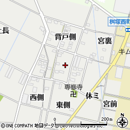 愛知県豊田市福受町（背戸側）周辺の地図