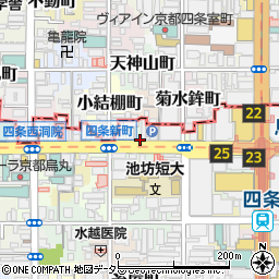 京都府京都市下京区月鉾町周辺の地図