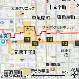 京都府京都市下京区立売中之町周辺の地図