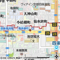京都府京都市下京区月鉾町周辺の地図