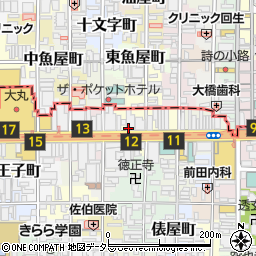 京都府京都市下京区立売東町周辺の地図