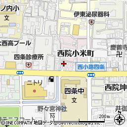 京都府京都市右京区西院小米町35周辺の地図
