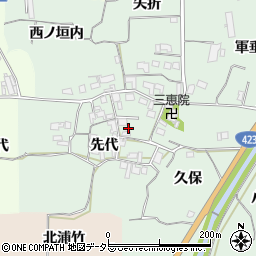 京都府亀岡市曽我部町重利先代周辺の地図