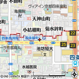 株式会社京都ライフ　四条店周辺の地図