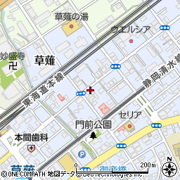 草薙畳店周辺の地図