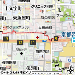 京都府京都市下京区奈良物町周辺の地図