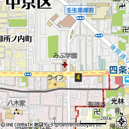 京都市　公設民営社会福祉施設京都市みぶ身体障害者福祉会館周辺の地図