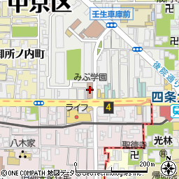 京都市　公設民営社会福祉施設京都市みぶ身体障害者福祉会館周辺の地図