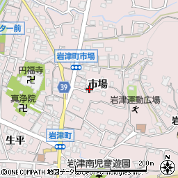 愛知県岡崎市岩津町市場48周辺の地図