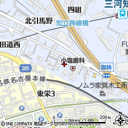 愛知県知立市山町（中畑）周辺の地図
