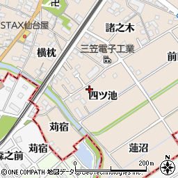 愛知県東海市養父町（四ツ池）周辺の地図