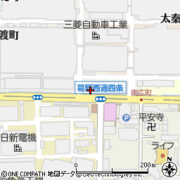 京都府京都市右京区梅津北広町周辺の地図