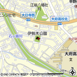 伊勢木公園周辺の地図