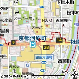 眼鏡市場　京都河原町本店周辺の地図