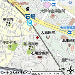滋賀県大津市石場6-13周辺の地図