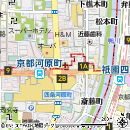コトクロス阪急河原町周辺の地図