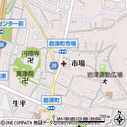 愛知県岡崎市岩津町市場44周辺の地図