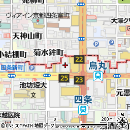 京都中央信用金庫四条支店周辺の地図