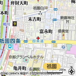祇園のもりた周辺の地図