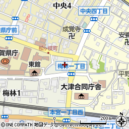 シャリエ大津県庁前通り周辺の地図